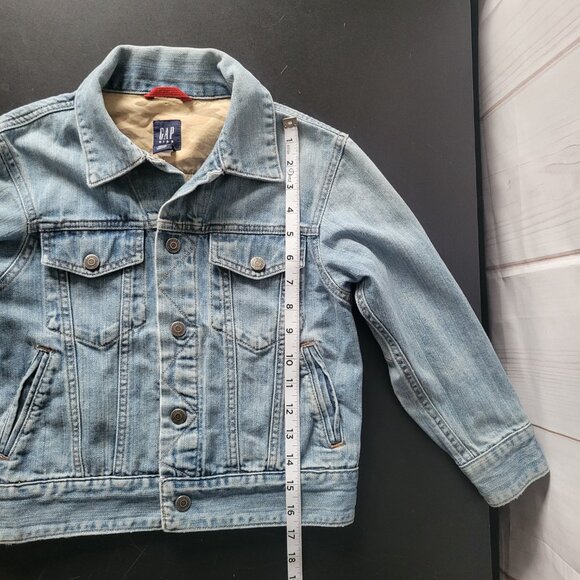 Gap Kids Denim Jean Jacket, Girl S 6-7, Snap Front Closure Button Detail, EUC - Picture 8 of 11